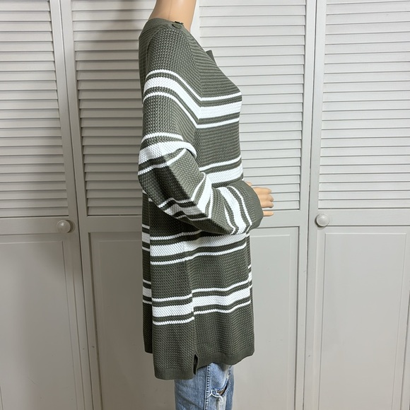 NWT Talbots Striped Boatneck Nautical Buttons Sweater 2X - Picture 6 of 12